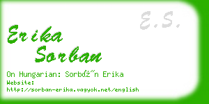 erika sorban business card